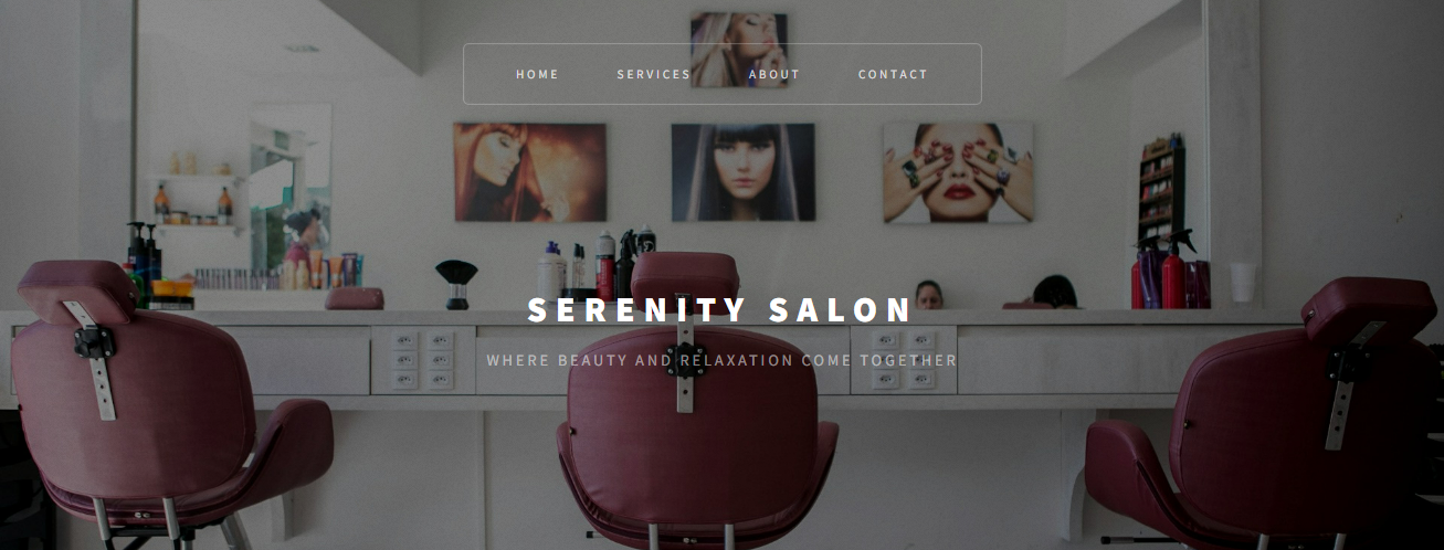 Screenshot of Serenity Salon